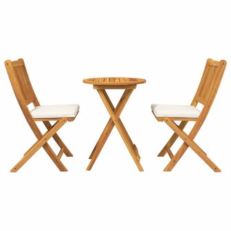 Tuin Bistroset 3 pcs Bruin Massief Acaciahout 7