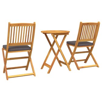 Tuin Bistroset 3 pcs Bruin Massief Acaciahout 8