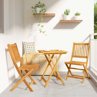 Tuin Bistroset 3 pcs Bruin Massief Acaciahout 1
