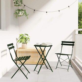 Vouw Bistroset 3 pcs Bossen Staal 1