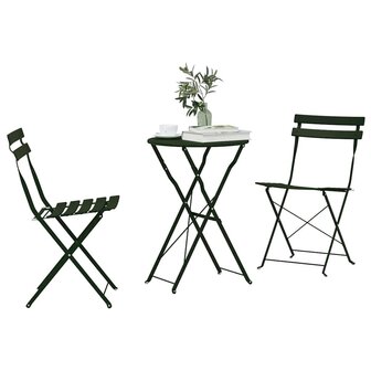 Vouw Bistroset 3 pcs Bossen Staal 3
