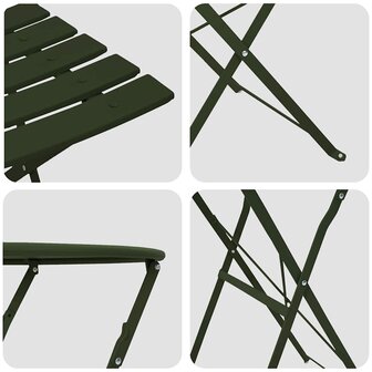 Vouw Bistroset 3 pcs Bossen Staal 8