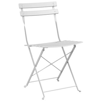 Vouw Bistroset 3 pcs Wit Staal 5