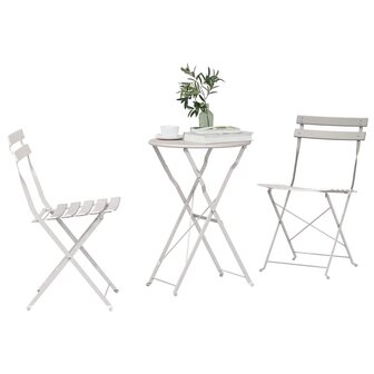 Vouw Bistroset 3 pcs Beige Staal 3