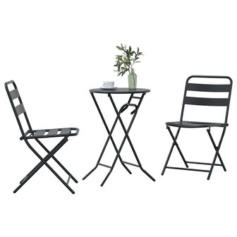 Tuin Bistroset 3 pcs Antraciet Staal 3
