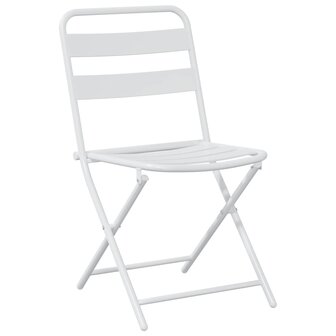 Tuin Bistroset 3 pcs Wit Staal 5