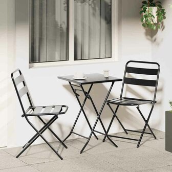 Tuin Bistroset 3 pcs Antraciet Staal 1