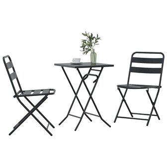 Tuin Bistroset 3 pcs Antraciet Staal 3