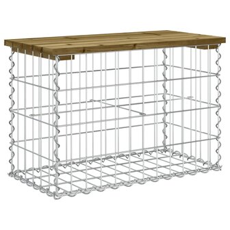 Tuinbank schanskorfontwerp 63x31,5x42 cm ge&iuml;mpregneerd hout 5