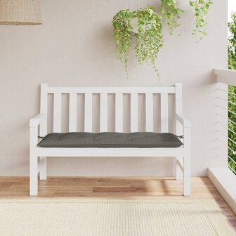 Tuinbankkussen 120x50x7 cm stof gem&ecirc;leerd donkergrijs 3
