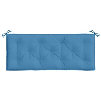 Tuinbankkussen 120x50x7 cm stof gem&ecirc;leerd blauw 4