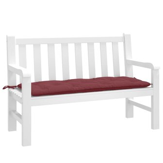 Tuinbankkussen 120x50x7 cm stof gem&ecirc;leerd wijnrood 1