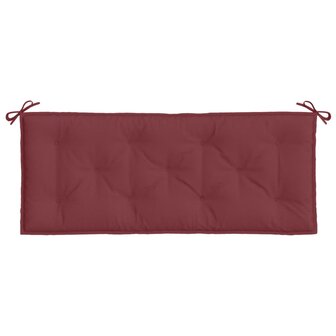 Tuinbankkussen 120x50x7 cm stof gem&ecirc;leerd wijnrood 4