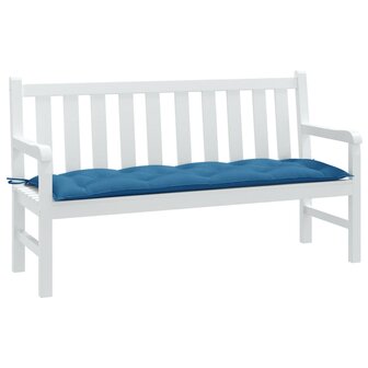 Tuinbankkussen 150x50x7 cm stof gem&ecirc;leerd blauw 1