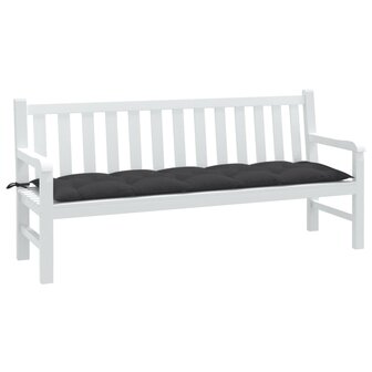 Tuinbankkussen 180x50x7 cm stof gem&ecirc;leerd antracietkleurig 1