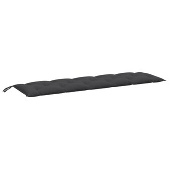 Tuinbankkussen 180x50x7 cm stof gem&ecirc;leerd antracietkleurig 2