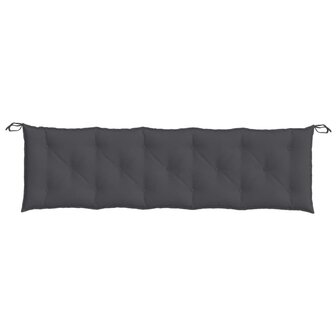 Tuinbankkussen 180x50x7 cm stof gem&ecirc;leerd antracietkleurig 4