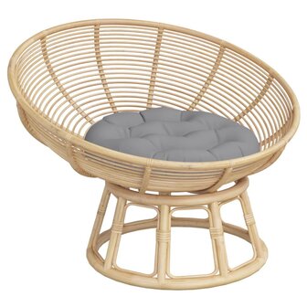 Zitkussen rond &Oslash; 60x11 cm oxford stof grijs 3