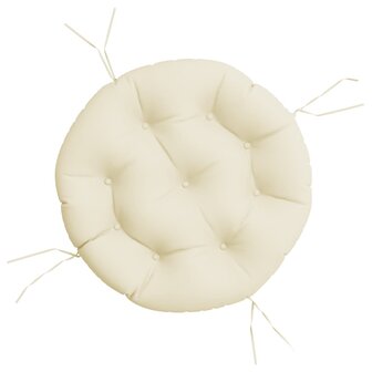 Zitkussen rond &Oslash; 60x11 cm oxford stof cr&egrave;mekleurig 2