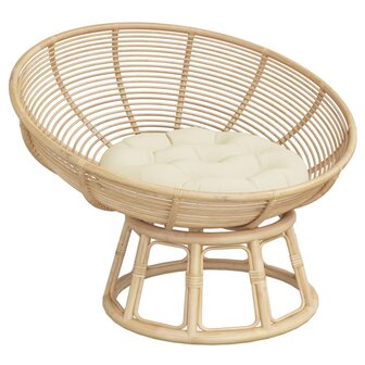 Zitkussen rond &Oslash; 60x11 cm oxford stof cr&egrave;mekleurig 3