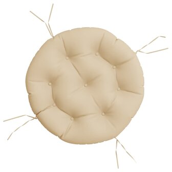 Zitkussen rond &Oslash; 60x11 cm oxford stof beige 2