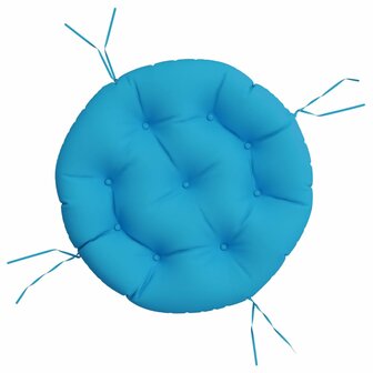 Kussen rond &Oslash; 60x11 cm oxford stof lichtblauw 2