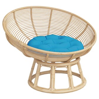 Kussen rond &Oslash; 60x11 cm oxford stof lichtblauw 3