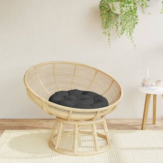 Zitkussen rond &Oslash; 60x11 cm oxford stof zwart 1