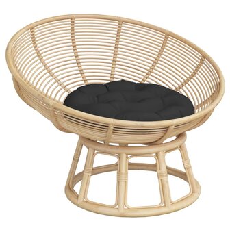 Zitkussen rond &Oslash; 60x11 cm oxford stof zwart 3