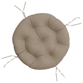 Zitkussen rond &Oslash; 60x11 cm oxford stof taupe 2