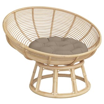 Zitkussen rond &Oslash; 60x11 cm oxford stof taupe 3