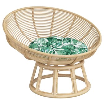 Zitkussen rond bladpatroon &Oslash; 60x11 cm oxford stof 3