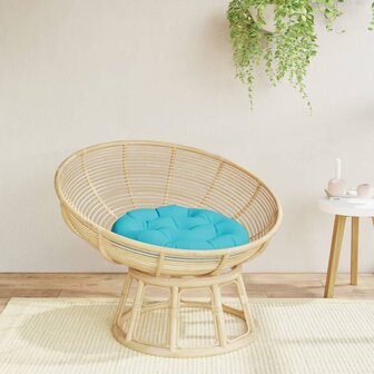 Zitkussen rond &Oslash; 60x11 cm oxford stof turquoise 1