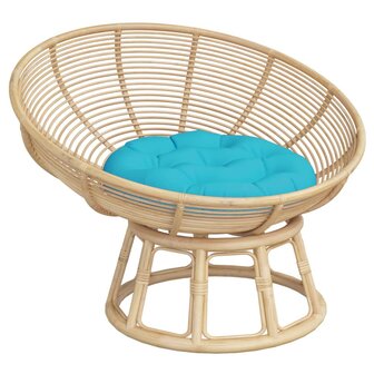 Zitkussen rond &Oslash; 60x11 cm oxford stof turquoise 3