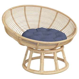 Zitkussen rond &Oslash; 60x11 cm oxford stof marineblauw 3
