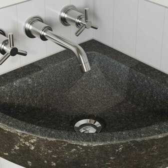 Wasbak Grijs (38-45) x (38-45) x 12 cm Riviersteen 3