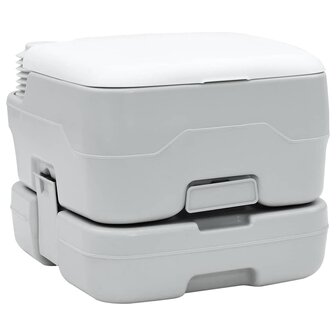 Campingtoilet Grijs en Wit 41,5 x 36,5 x 30 cm Polyetheen 1