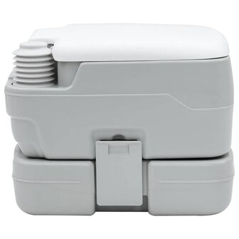 Campingtoilet Grijs en Wit 41,5 x 36,5 x 30 cm Polyetheen 4