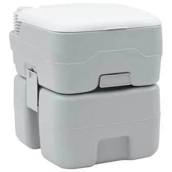 Campingtoilet Grijs en Wit 41,5 x 36,5 x 42 cm Polyetheen 1
