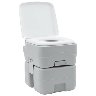 Campingtoilet Grijs en Wit 41,5 x 36,5 x 42 cm Polyetheen 2