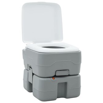 Campingtoilet Grijs en Wit 41,5 x 36,5 x 37,5 cm Polyetheen 2