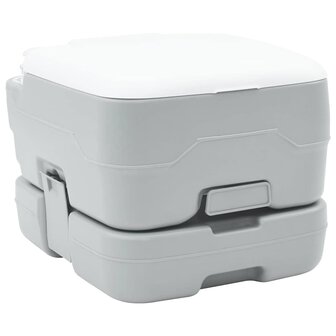 Campingtoilet Grijs en Wit 41,5 x 36,5 x 30 cm Polyetheen 1