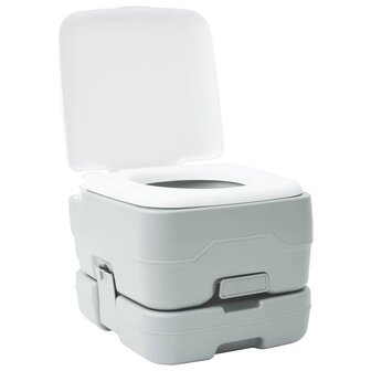 Campingtoilet Grijs en Wit 41,5 x 36,5 x 30 cm Polyetheen 2