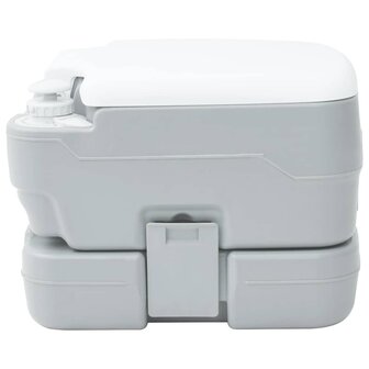 Campingtoilet Grijs en Wit 41,5 x 36,5 x 30 cm Polyetheen 4