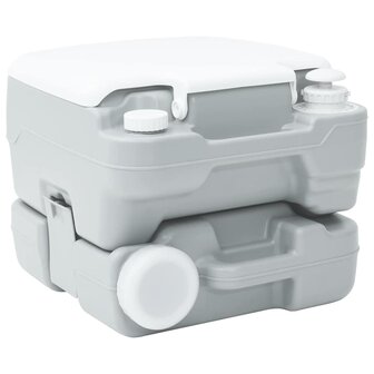 Campingtoilet Grijs en Wit 41,5 x 36,5 x 30 cm Polyetheen 5
