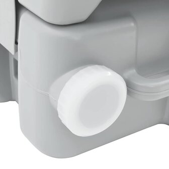 Campingtoilet Grijs en Wit 41,5 x 36,5 x 30 cm Polyetheen 6