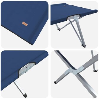 Opvouwbaar Veldbed Blauw 194 x 62,5 x 42,5 cm 8