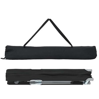 Opvouwbaar Veldbed Zwart 194 x 62,5 x 42,5 cm 5