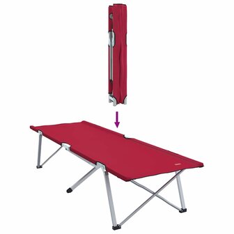 Opvouwbaar Veldbed Rood 194 x 62,5 x 42,5 cm 9