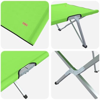 Opvouwbaar Veldbed Groen 194 x 62,5 x 42,5 cm 8